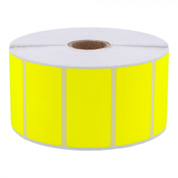 Picture of 1000 x Thermal Transfer 60mm x 40mm Bright Yellow